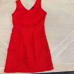 C. Luce Vibrant Red Textured Mini Dress Cut-Out back